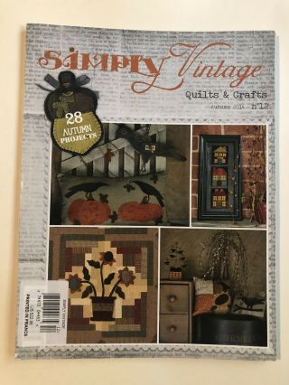 Simply Vintage Quilt Craft Autumn 2015 16 Quiltmania Wool Appliqué Punch Needle