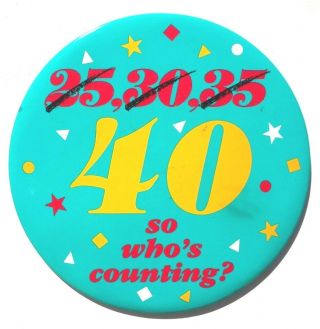 Vintage Large 40th Birthday So Who 