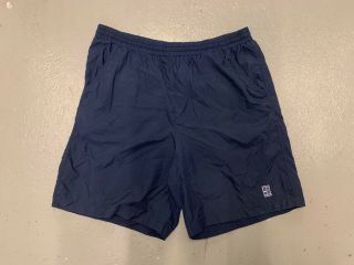 Vintage Nike Challenge Court Shorts Men Medium Blue Tennis Pockets Drawstrings