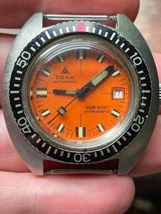 Vintage Automatic Synchron Doxa Sub 300t Professional Diver