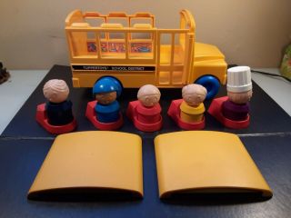 Vintage 1987 Tuppertoys School Bus Toy By Tupperware - Complete