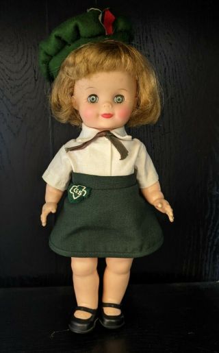 Vintage Girl Scout Doll 11 Inch Fluffy Doll