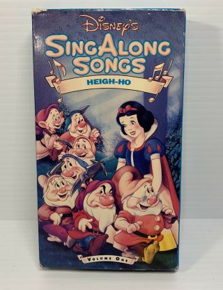 Vintage Disney’s Sing Along Songs Snow White Seven Dwarfs Heigh - Ho Vhs Tape