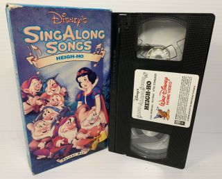 Vintage Disney’s Sing Along Songs Snow White Seven Dwarfs Heigh - Ho VHS Tape 3