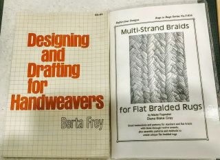 2 Weaving Wooks Vintage 1958 Designing & Drafting And 1986 Multi - Strand Braids
