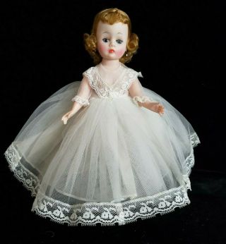 Vintage Madame Alexander Tagged Wedding Gown/dress For 8 " Dolls