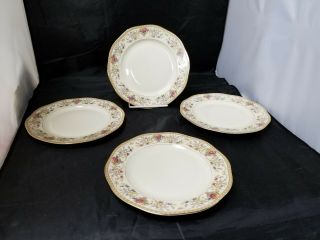 Baronet China Salad Plates: Set Of 4 Duchess Pattern,  Czechoslovakia,  8.  5 " Dish