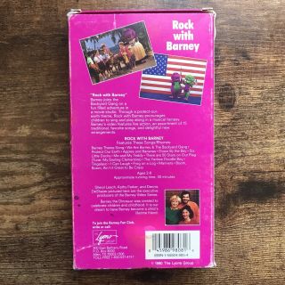 Rock With Barney Sing Along VHS 1991 Vintage,  Lyons Group,  Protect Our Earth 2