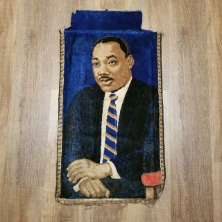 Vintage Martin Luther King Velour Velvet Rug Hanging Wall Tapestry
