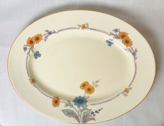 Vintage Woods Ivory Ware England Platter Marguerite Design Plate Dish Serving