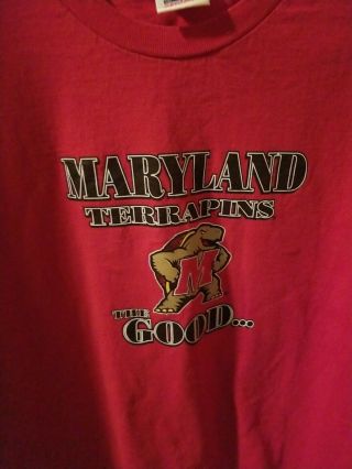Maryland Terrapins Good Bad Ugly Shirt UNC Tar Heels Duke Blue Devils XL vintage 3