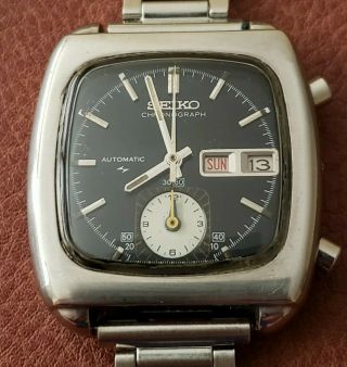 Vintage Seiko Monaco 7016 5000 Automatic Chronograph Watch