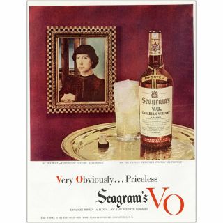 1949 Seagrams Vo: Very Obviously Priceless Vintage Print Ad