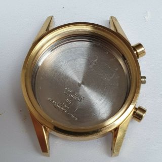 Vintage Heuer Carrera 2448 Gold Filled Chronograph Case Valjoux 72 Nos