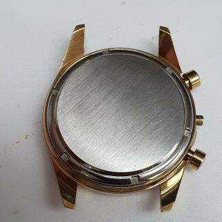 Vintage Heuer Carrera 2448 Gold Filled Chronograph Case Valjoux 72 NOS 6