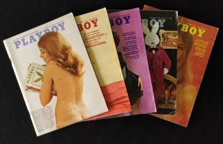 Vintage Playboy Magazines - Five Issues From 1970 To 1971