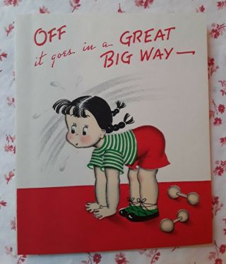 Vintage 1950s Norcross Birthday Greeting Card Susie Q In Braids Out