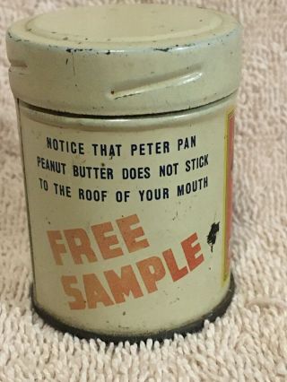Vintage Peter Pan Peanut Butter Sample Tin 3