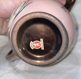 Vintage Pavelco Pink Copper Lustre Luster Pitcher 4 1/2” 3
