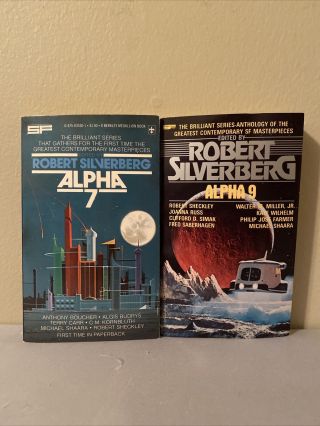 Alpha 7 & Alpha 9 Edited By Robert Silverberg Berkley 1977 & 1978 Fe Vintage