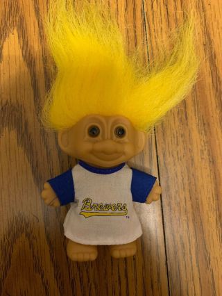 Vintage Milwaukee Brewers Troll By Russ With Mlb Sticker On Foot