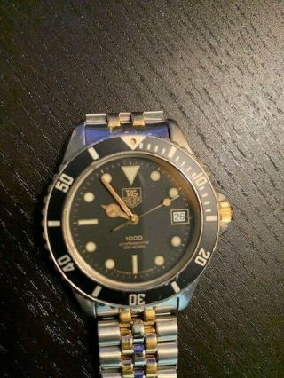 Tag Heuer Model 1000 Professional 980.  020n Ss,  18k Gold Overlay