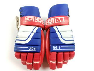 Ccm Vintage Hockey Gloves Pro - Gard Thumb B - Hg11 Youth Large No Laces