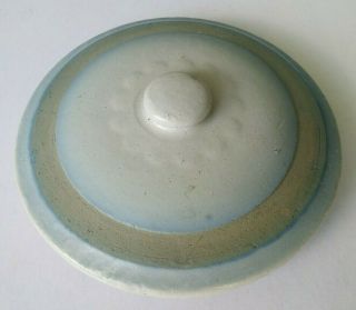 Antique Blue & White Stoneware Pottery Crock Bowl Chamber Pot Replacement Lid