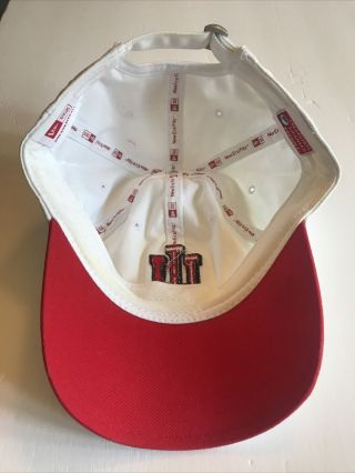 Vintage Era IU Indiana University Snapback Hat White Red 3