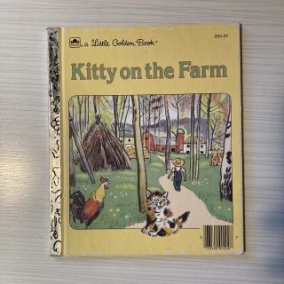 Vintage A Little Golden Book Kitty On The Farm 1948 Hard Cover Childrens Book