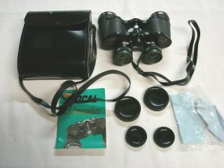 Vintage K Mart Focal 7x 35 Binoculars With Case Made In Japan