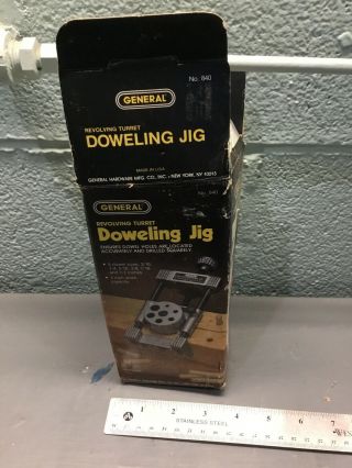 Vintage Doweling Jig No 840 Turrett Type General (box Made In Usa)