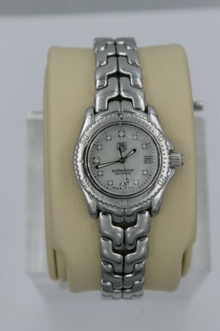 Tag Heuer Wt1418.  Ba0561 White Mop Mother Pearl Link Watch Womens Diamonds Silver