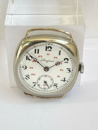 Vintage All Longines Military Wwi Trench Watch Cal.  13.  34 Swiss