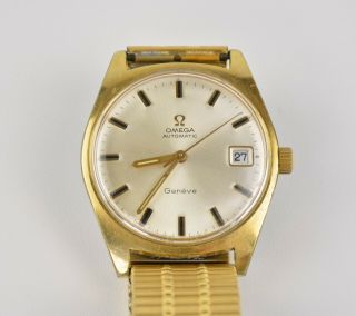Omega Geneve Men Watch Automatic 166.  041 Cal.  565 1970s 35mm