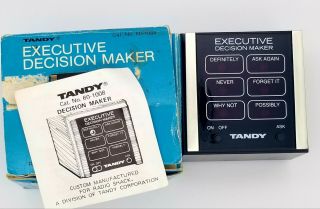 Vtg Radio Shack Tandy Executive Decision Maker Desk Top Fun Orig Box