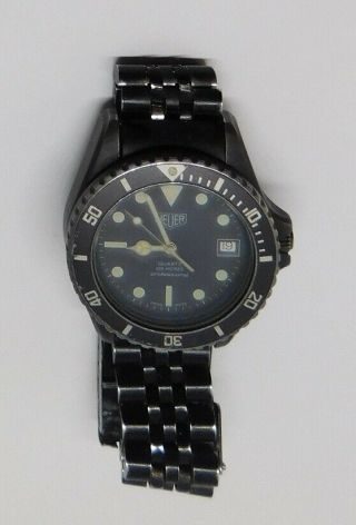 Tag Heuer 1000 980.  026 Pvd Dlc Submariner Style Dive Watch - Not