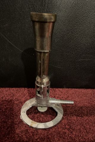 Vintage Laboratory Cast Metal Fisher Bunsen Burner Gas Torch