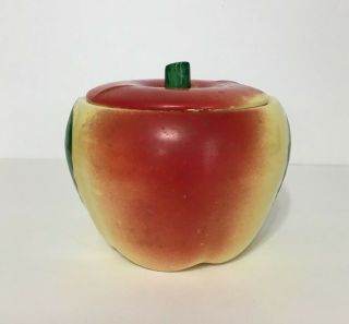 Vintage Blushing Apple Grease Jar / Small Biscuit Jar