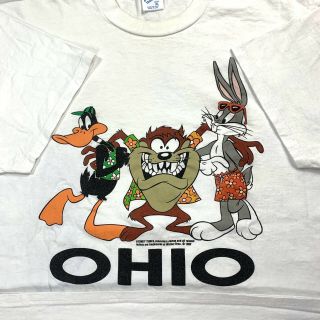Bugs Bunny T - Shirt Ohio 90s Vintage Taz Daffy Sz.  Xl Looney Tunes