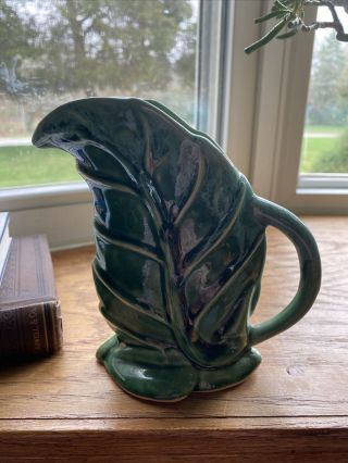Vintage Mcm Anna Van Briggle Green Drip Glaze 6”vase Colorado Springs