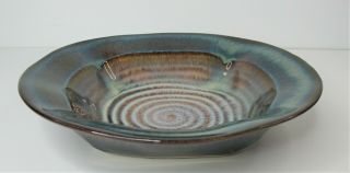 Bill Campbell Art Pottery 9 " Soup,  Salad Or Accent Bowl Hand Crafted Usa D3