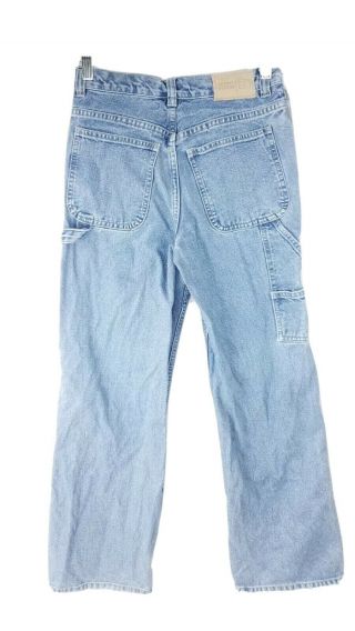 Vintage Tommy Hilfiger Carpenter Jeans Wide Leg Light Wash Denim Girls Size 14 2