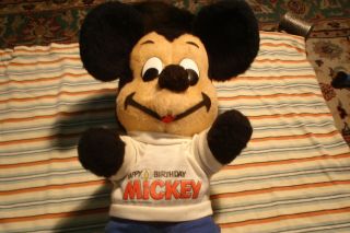 Vintage 80 ' s Happy Birthday Mickey California Stuffed Toys Walt Disney Prod. 2