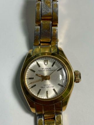 Vintage Rolex Tudor Princess Oysterdate 2 - Tone Automatic Ladies Watch