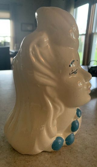 Vintage Ceramic Lady Head Vase Planters,  5 