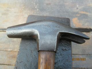 Vintage Fulton Am Farriers Hammer With Handle In