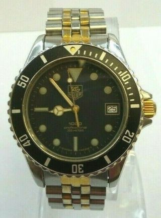 Vintage Tag Heuer 1000 Professional 200 Meters 980 020 N Dive Wrist Watch - A421