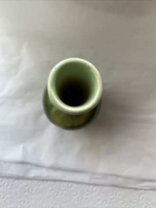 Royal Haeger Pottery MCM Green Glazed Bud Vase 7.  5” 3