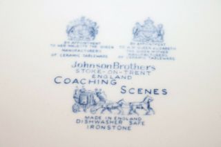 Johnson Brothers COACHING SCENES Blue Regency 9 7/8 
